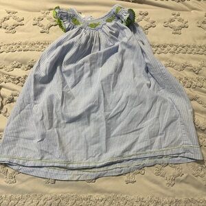 Silly goose smocked fish dress